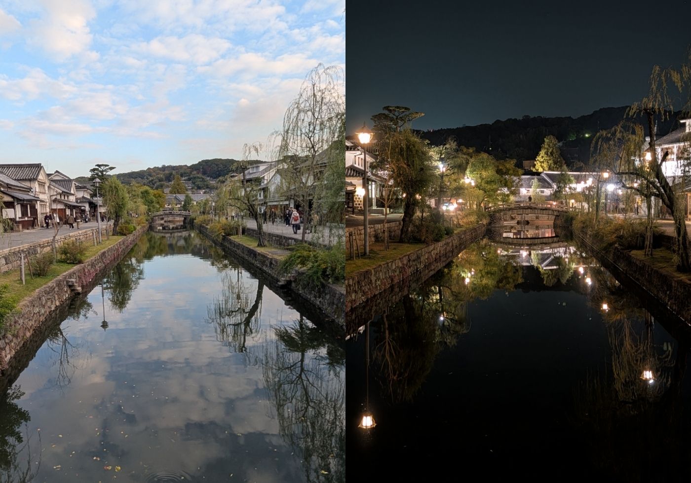 【日本景點】漫步倉敷美觀地區 - 走進明信片般的垂柳水岸，享受夜晚點燈的寧靜浪漫