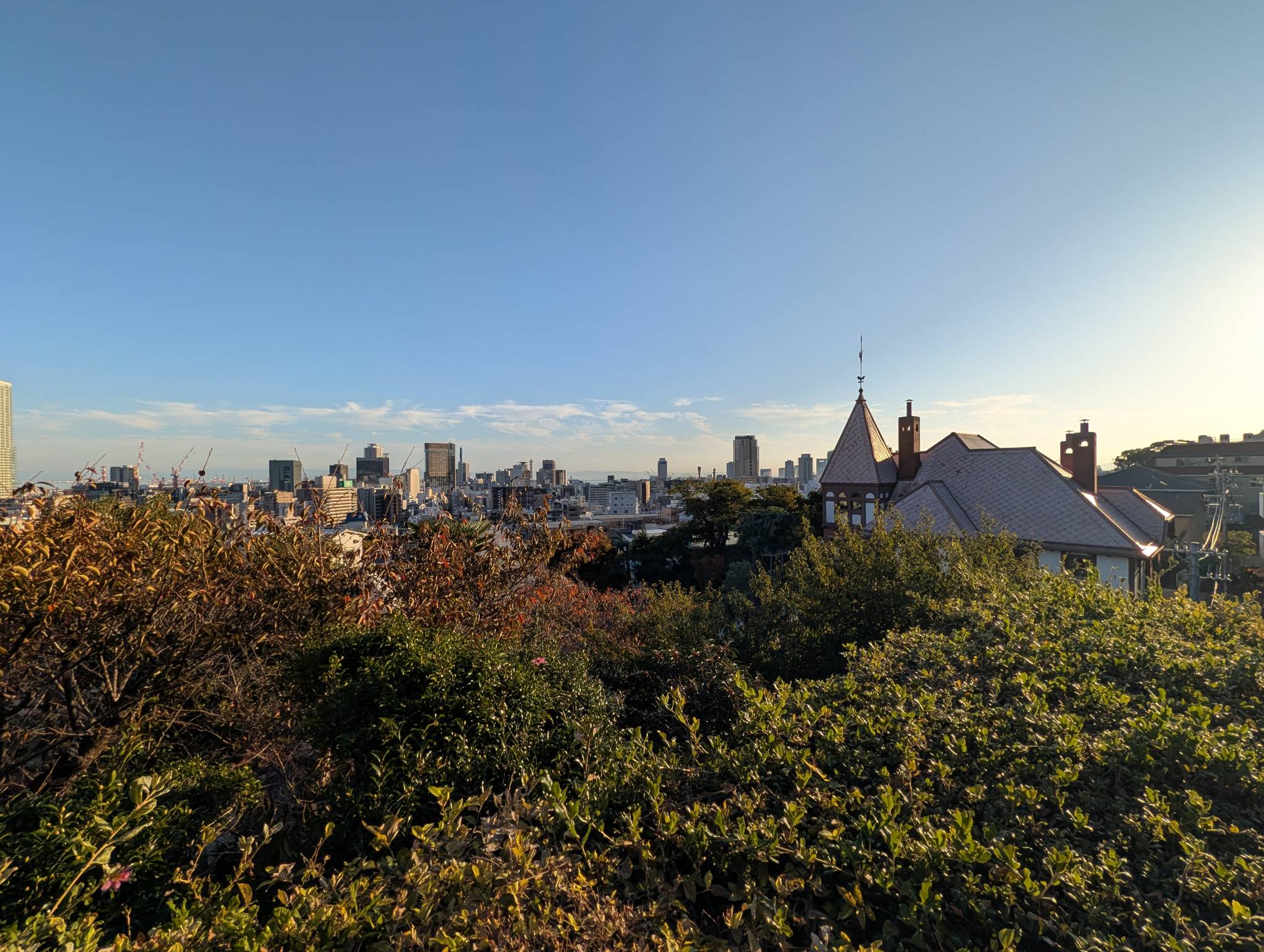 神社上的景色