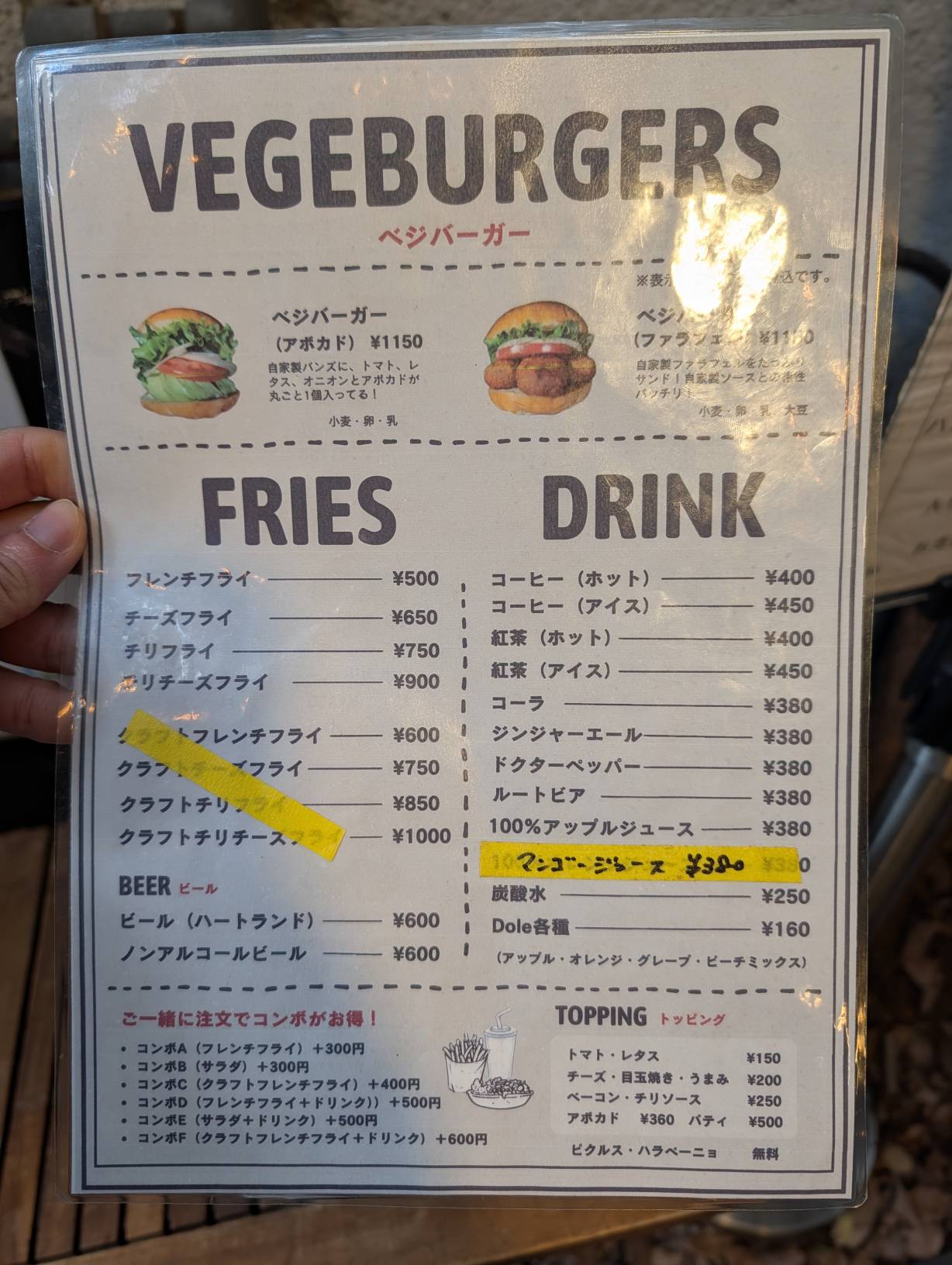 燈的菜單