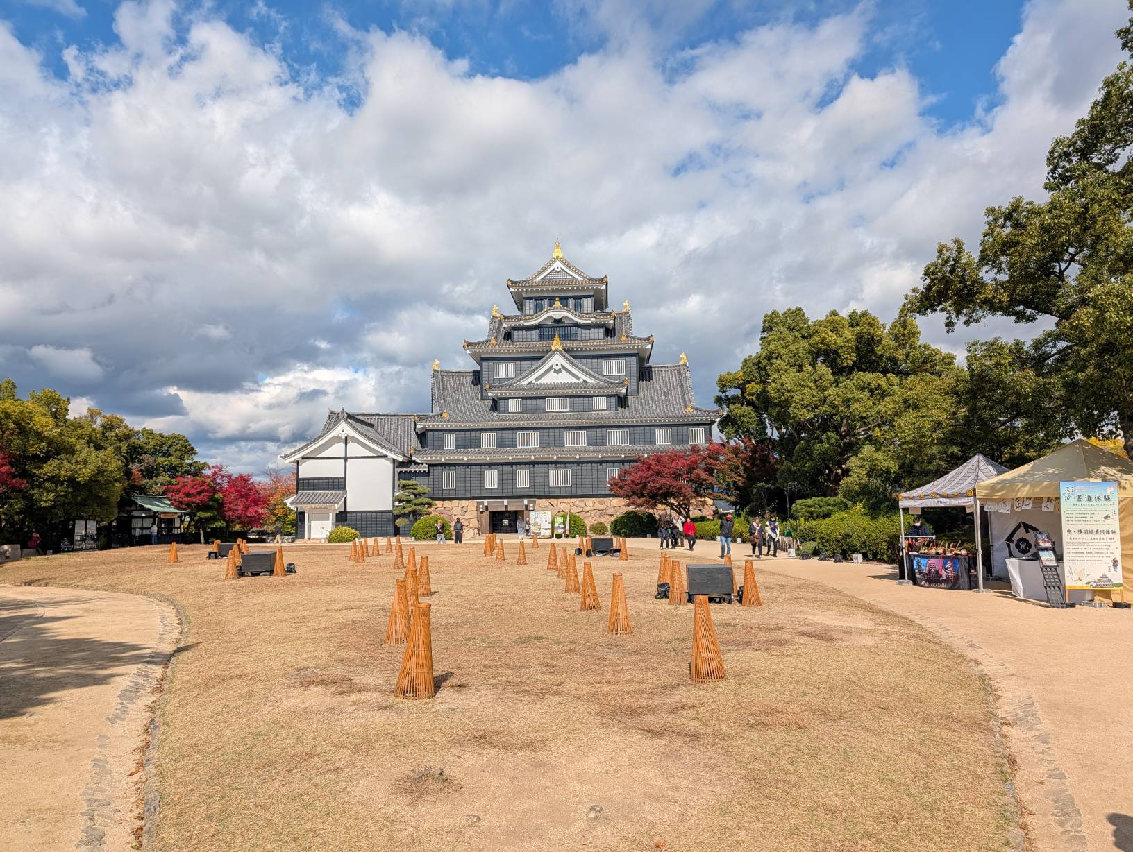 抵達岡山城