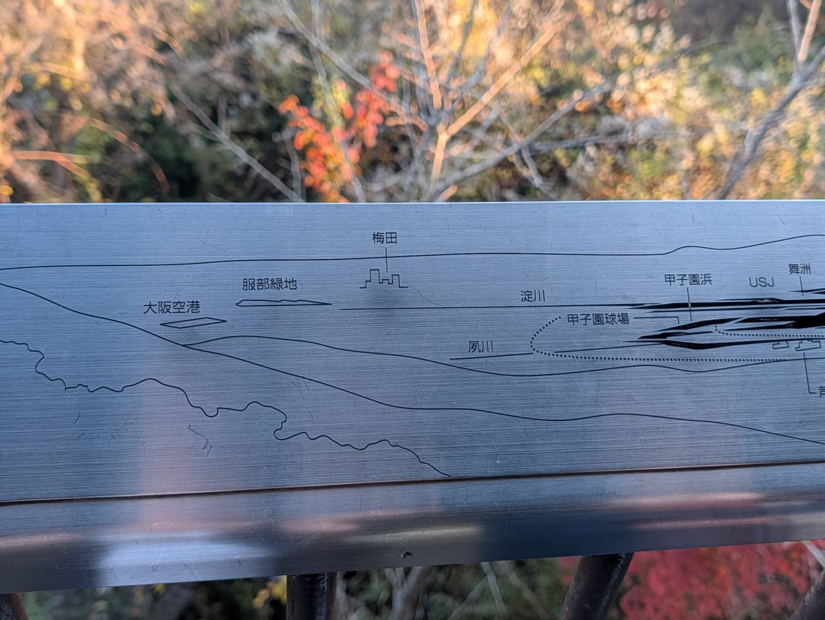 六甲山空中庭園景色地圖