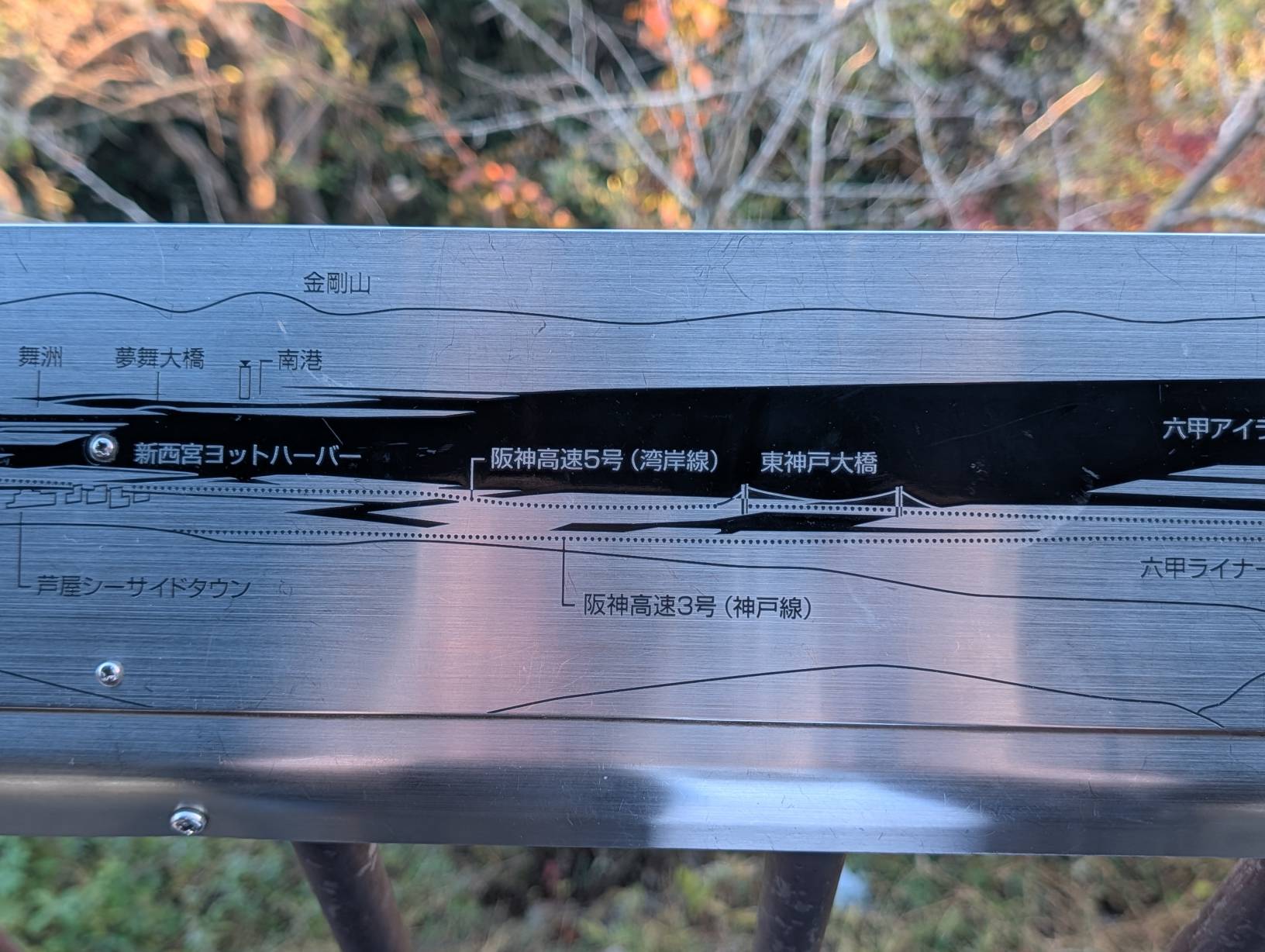 六甲山空中庭園景色地圖