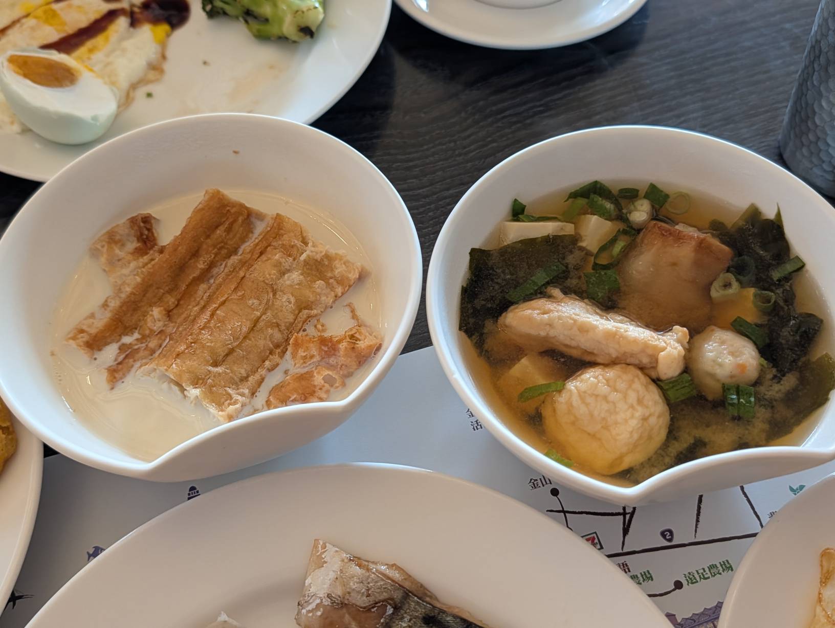 豆漿油條與關東煮